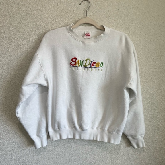 VTG San Diego California Womens Medium Destination Pullover Sweater Casual Boho - Picture 1 of 10